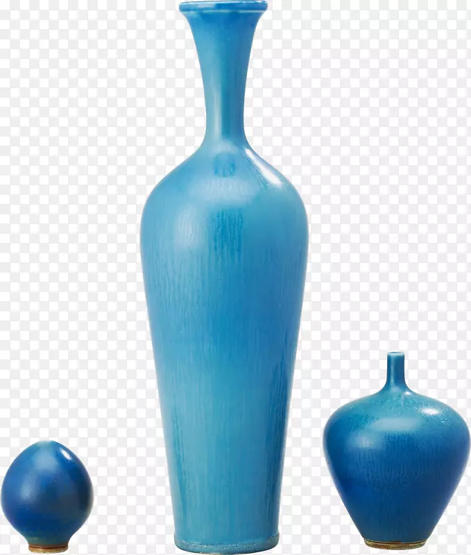 三个蓝色花瓶抠图