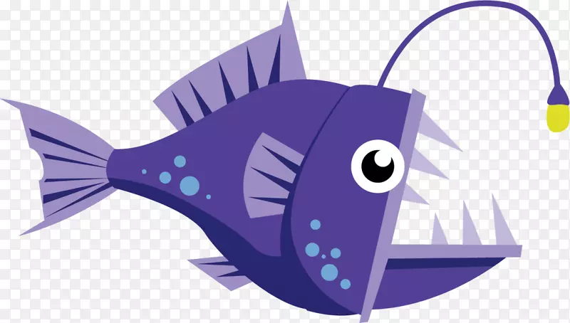 紫色呆萌可爱灯笼鱼