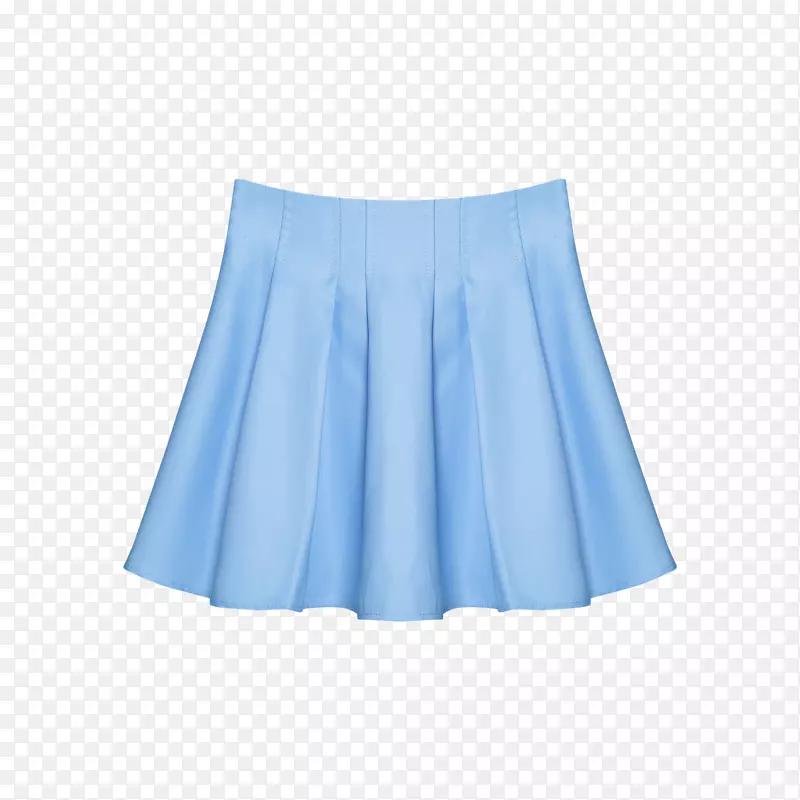 淡蓝色夏日可爱小短裙