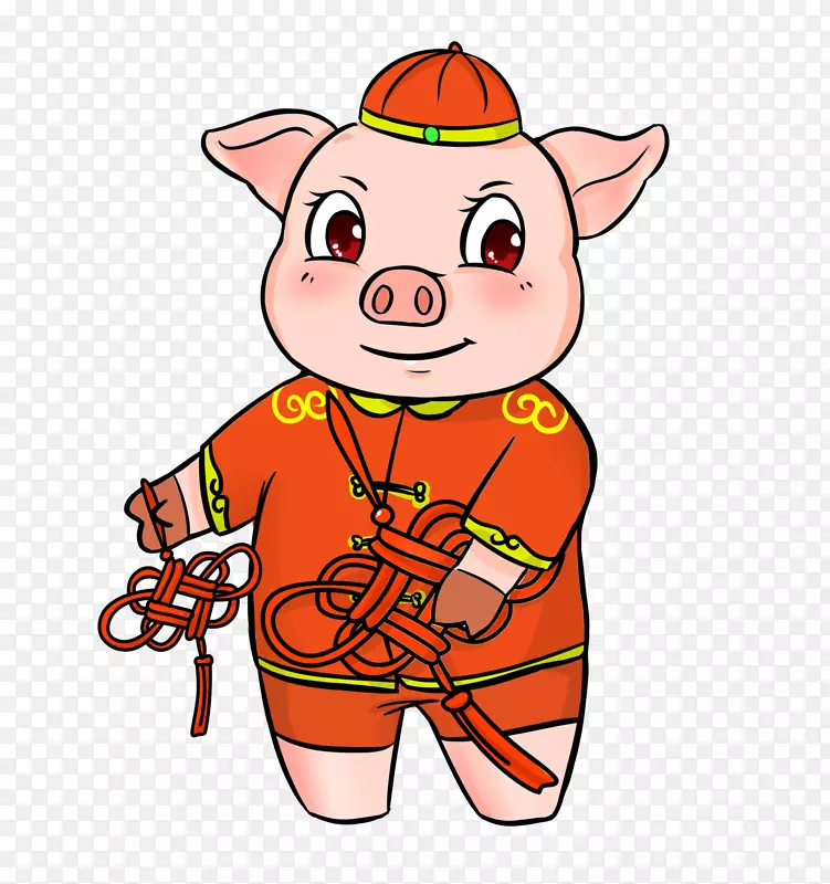 2019猪年中国结恭贺新春