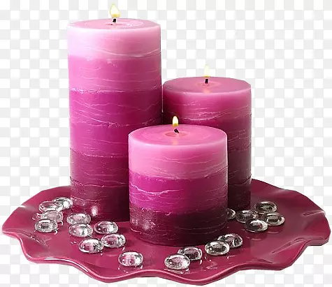 漂亮的紫色情趣蜡烛