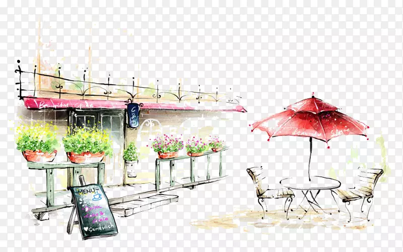 油绘风景画图片素材