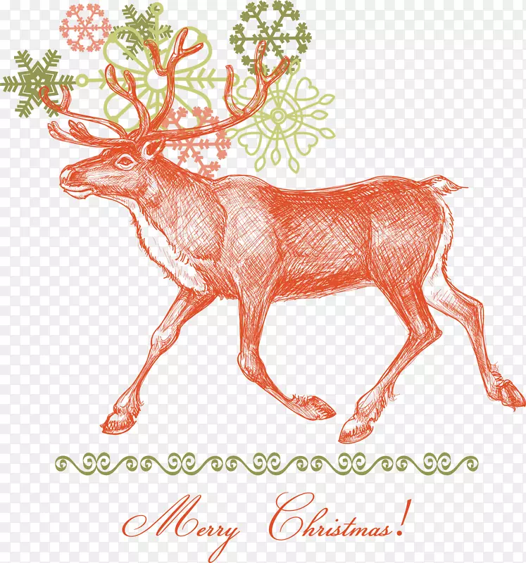 节日元素 圣诞节 麋鹿