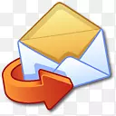 前进电子邮件邮件消息信信封下一