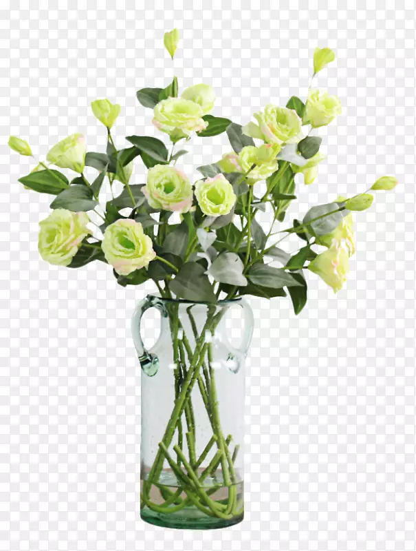 绿色玫瑰的植物装饰