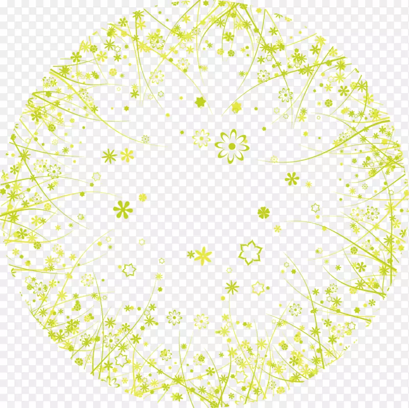 黄绿色花朵球装饰