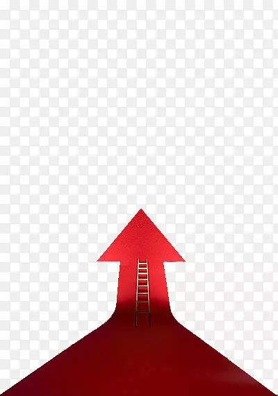 红色箭头上的梯子高清图片下载