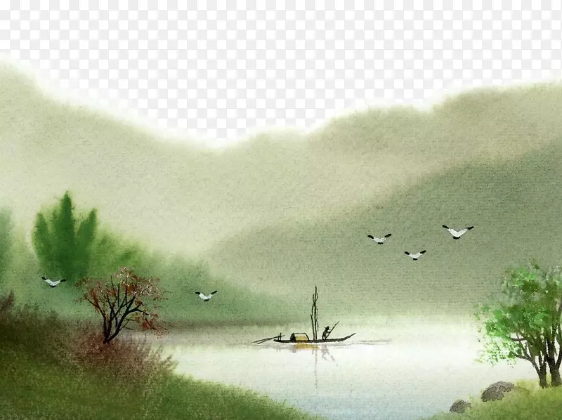 超美水彩风景