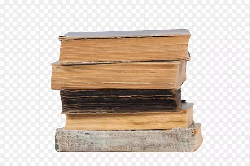 棕色皮质加厚旧的堆起来的书实物