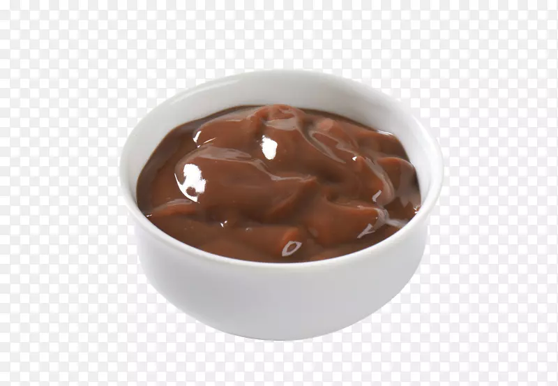 一小碗融化巧克力浆
