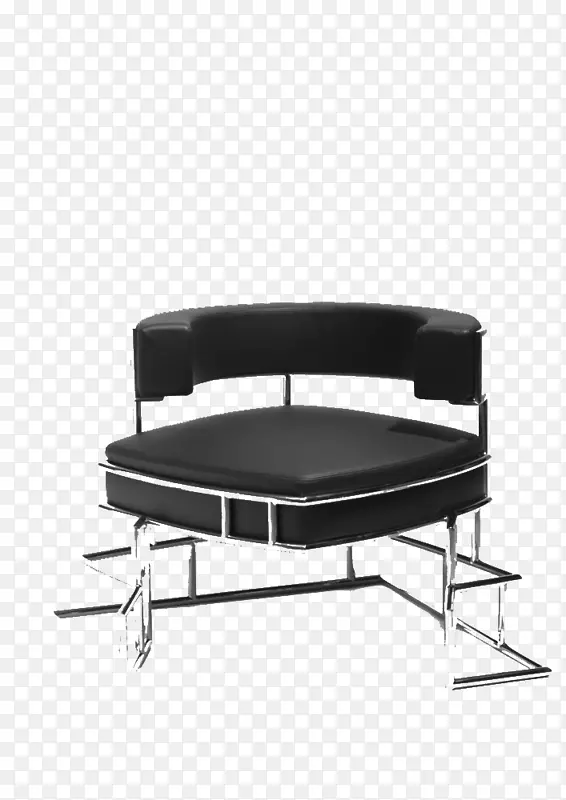 黑色不锈钢金属反光不规则椅子