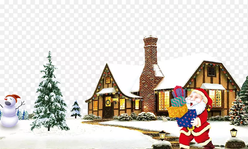 冬季圣诞房屋