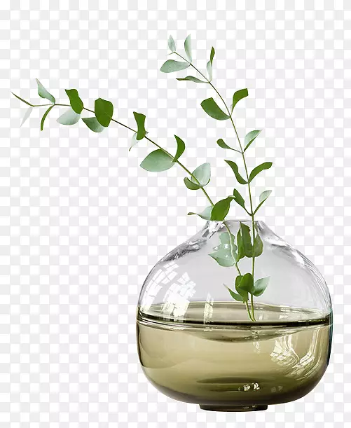 花瓶树叶水滴效果