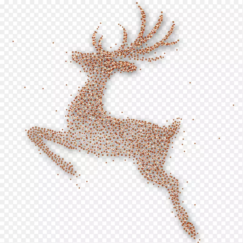 精致圣诞麋鹿装饰图