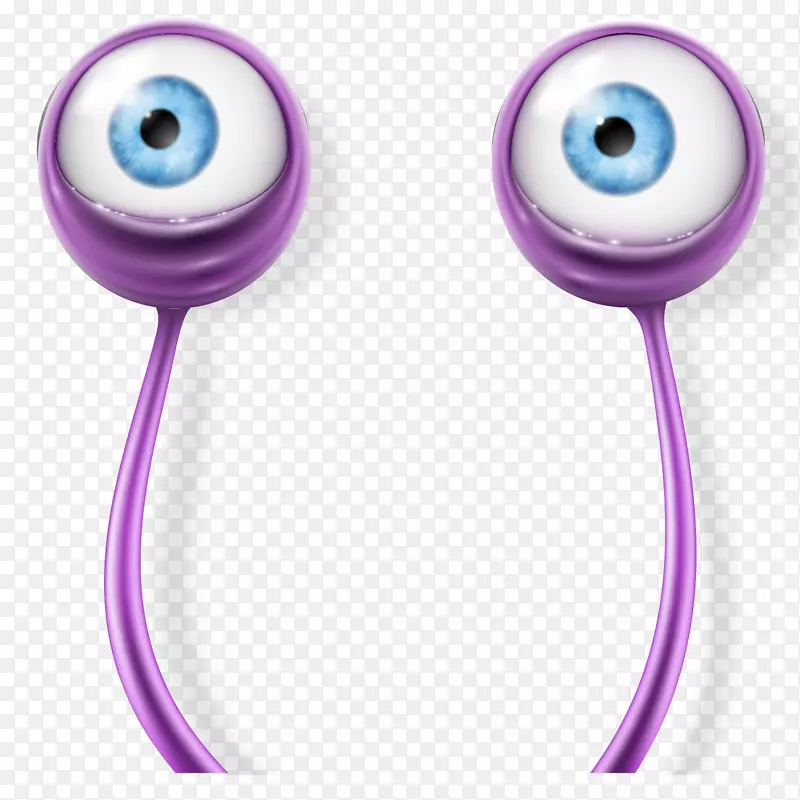 紫色蜗牛的眼睛