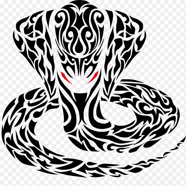 黑色纹身蛇