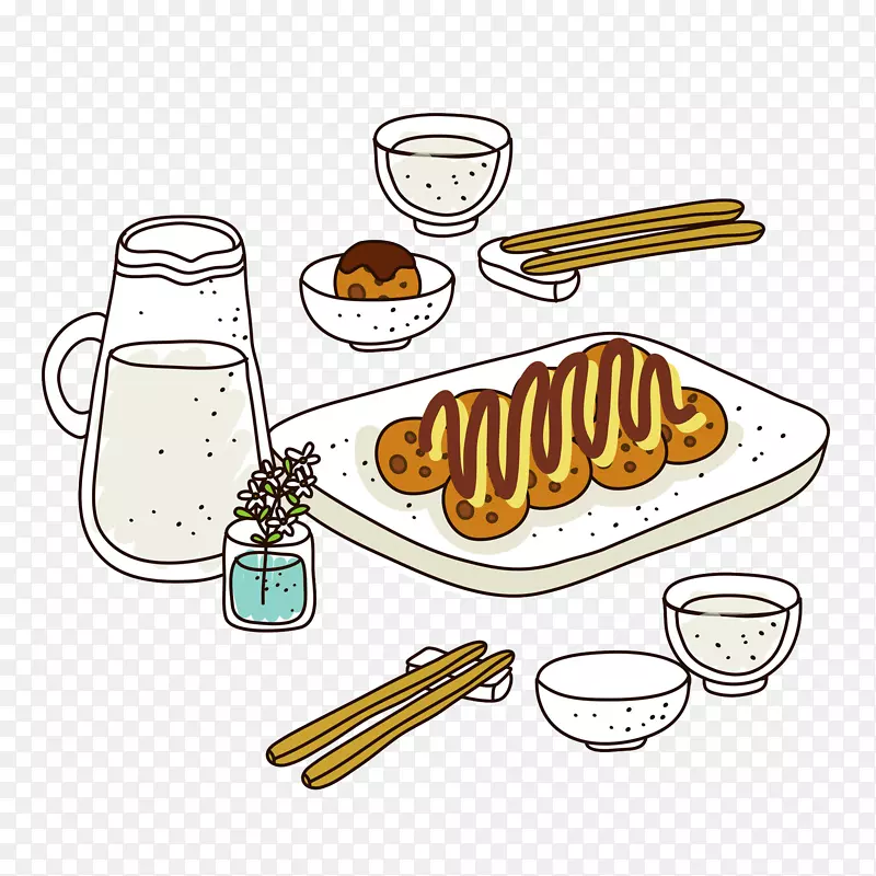 卡通创意早餐免抠图