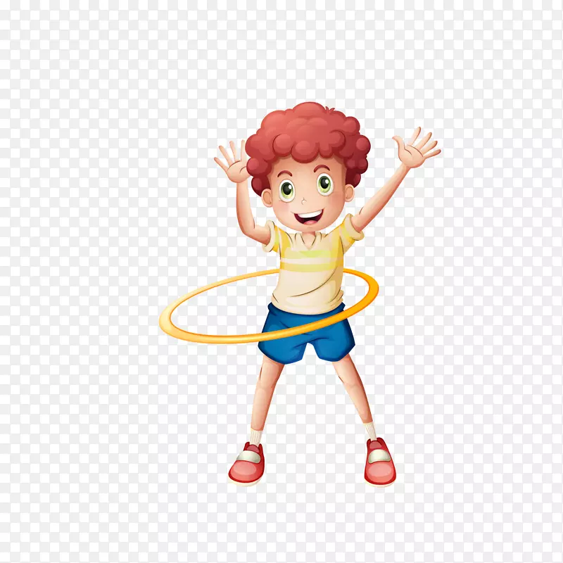 呼啦圈男孩免抠素材