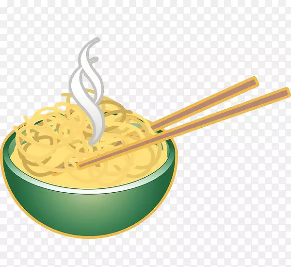 冒着热气的面条
