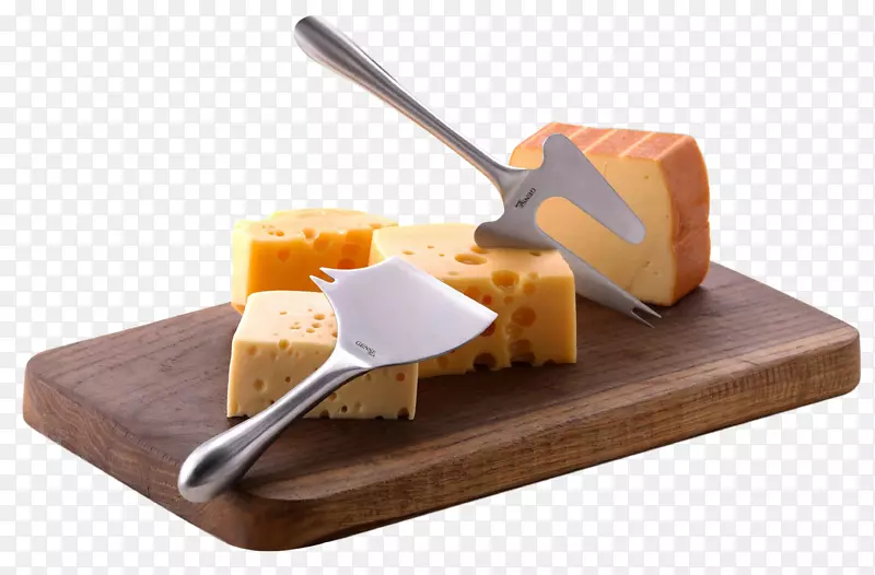 美味的奶酪和奶酪切工具