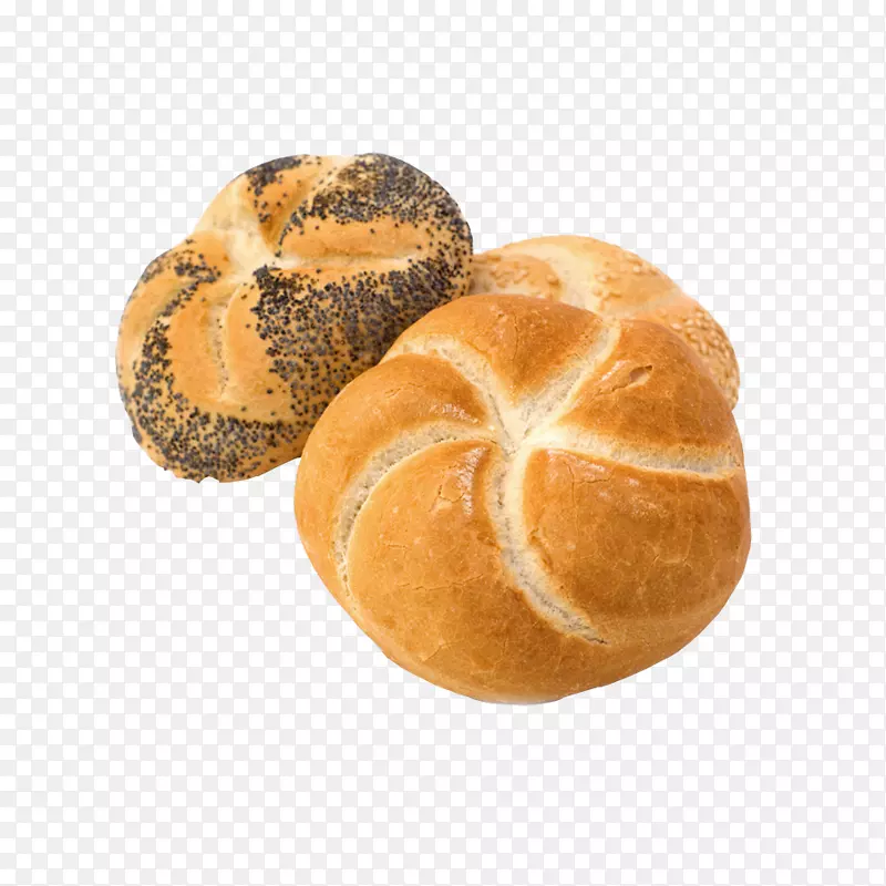 三块圆形面包