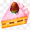 草莓奶油三角形蛋糕