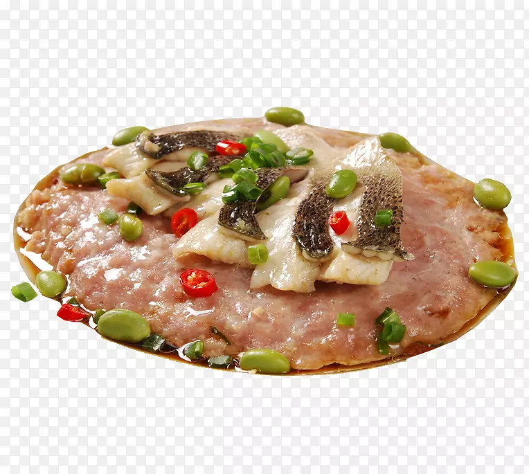 海鲈鱼蒸肉饼