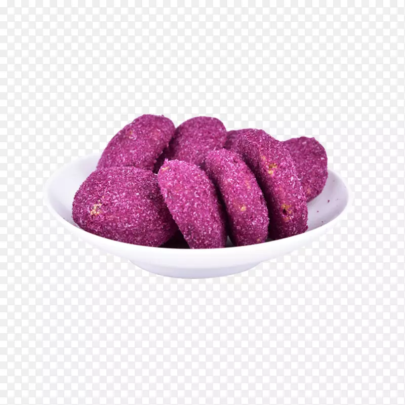 一碟好看的紫薯零食设计