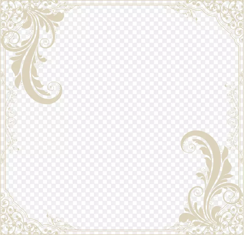 浅色花纹边框矢量图片