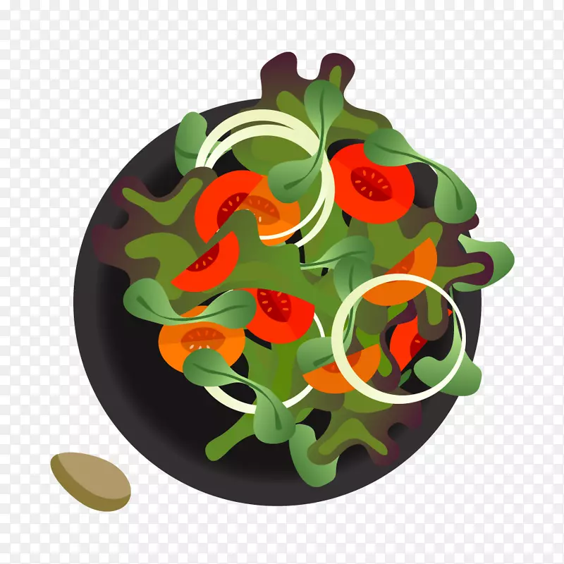 手绘面食蔬菜汤类美食元素素材