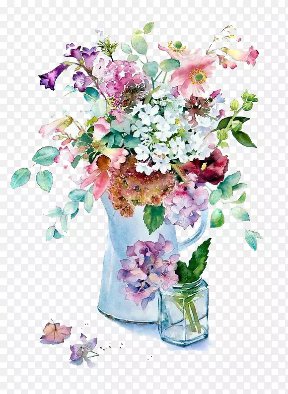 水彩鲜花