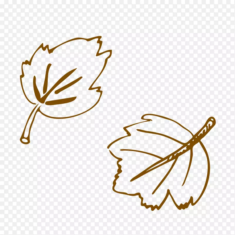 两片葡萄叶西餐厅宣传用素材手绘