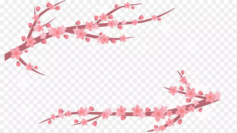 浪漫粉红桃花树枝PNG图片素材下载_图片编号qdrovjaq-免抠素材网