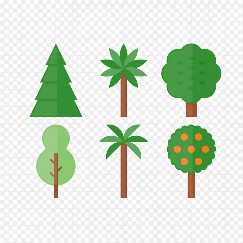 创意绿色树木矢量图