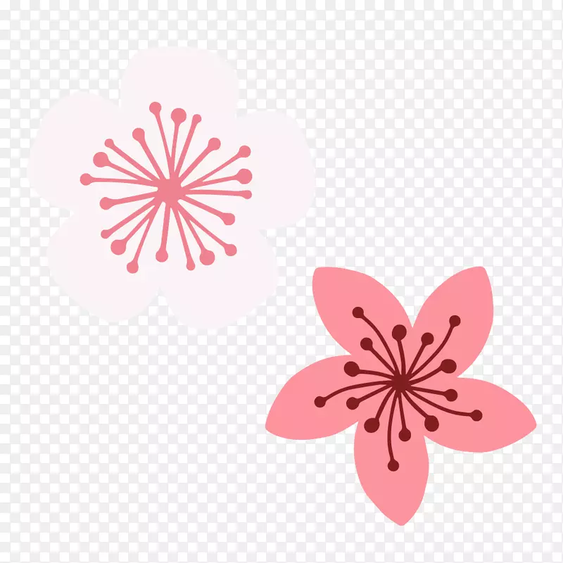 桃花设计春季桃花图标元素