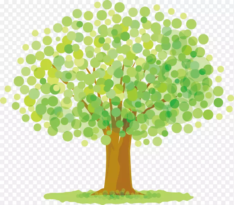 绿色清新春季树木
