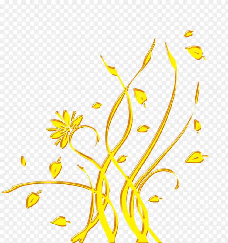 黄色抽象花纹