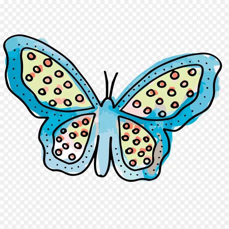 斑点花纹的蝴蝶设计