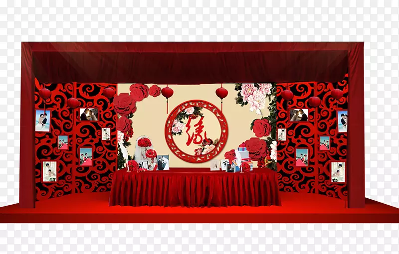 中式婚礼布置效果图