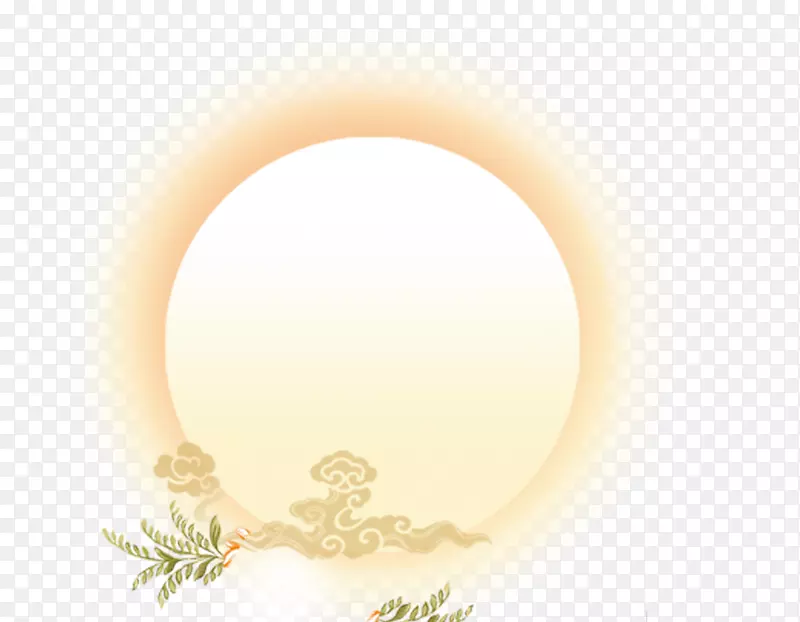 手绘创意中秋圆月