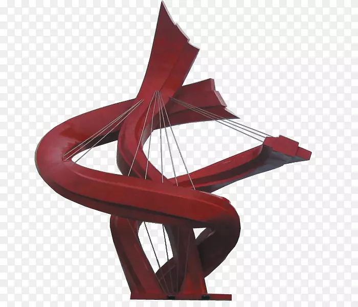 红色现代雕塑