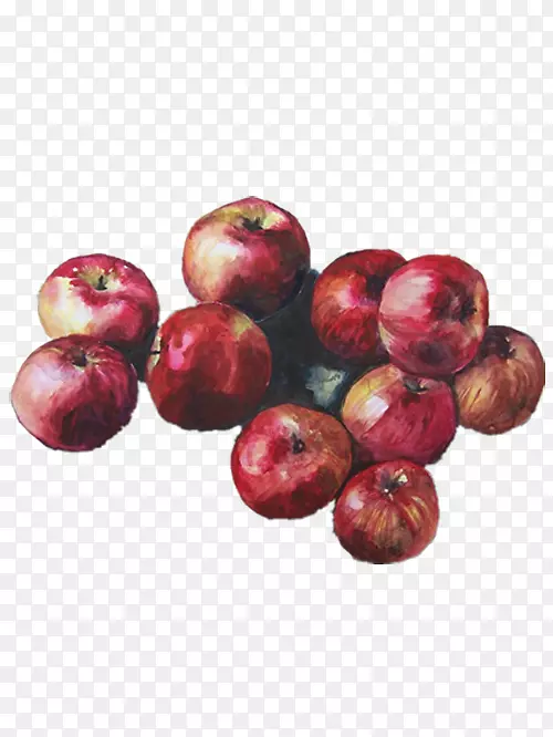油画红苹果