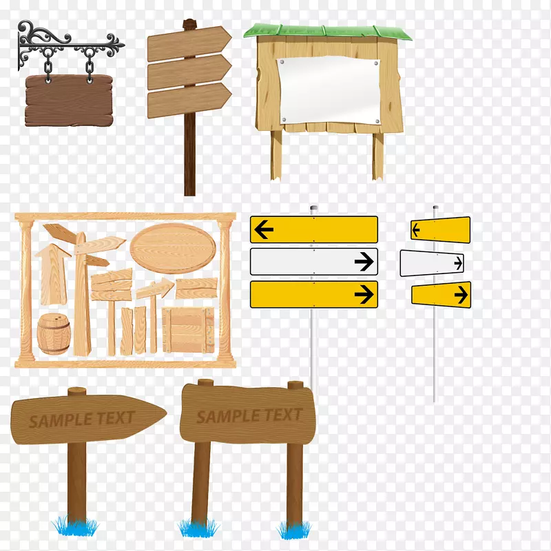 指示牌和公告栏矢量素材