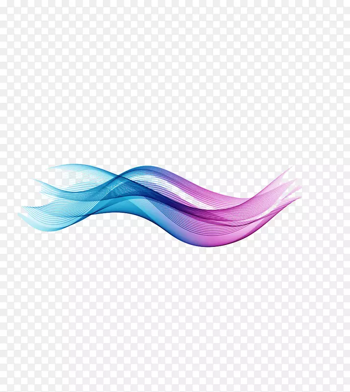 漂浮的蓝紫色线条