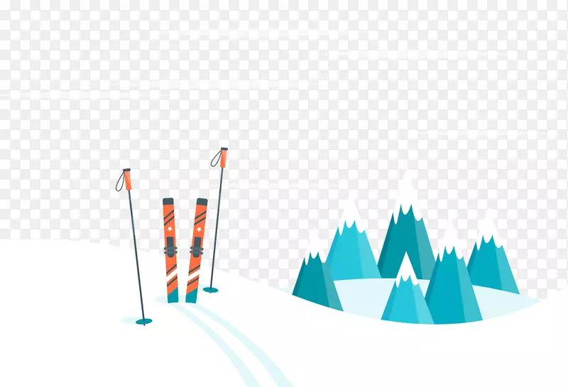 二十四节气小雪滑雪元素
