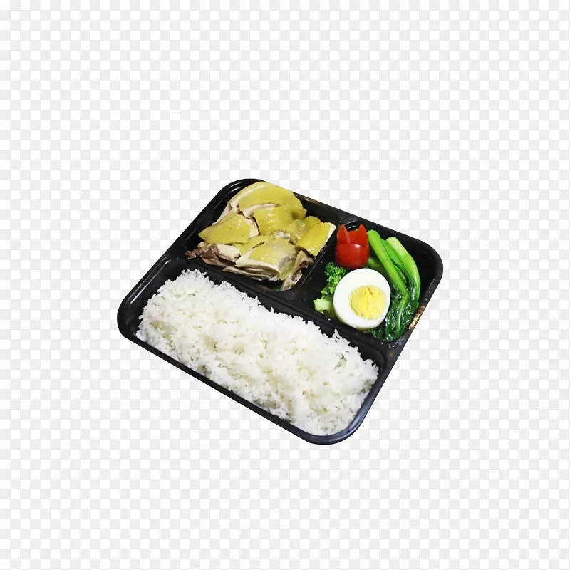实物白斩鸡盒饭素材