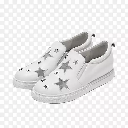 白色星星休闲鞋
