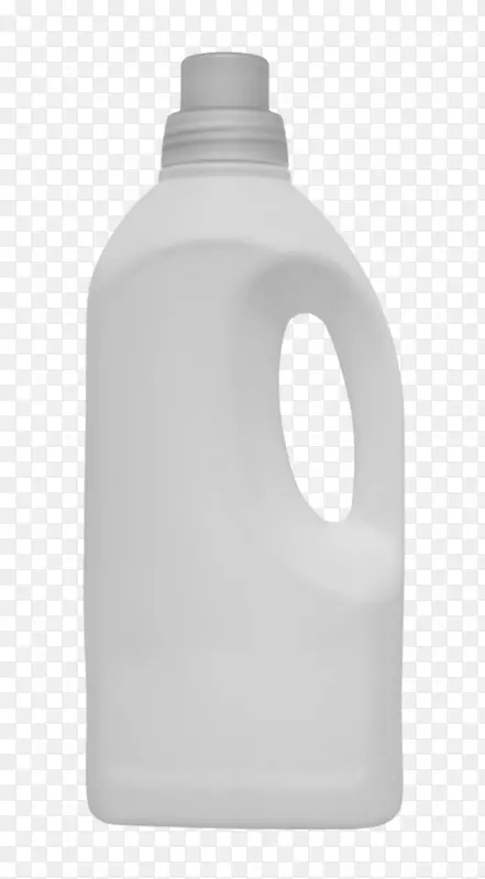 纯白色带提手的塑料瓶罐实物