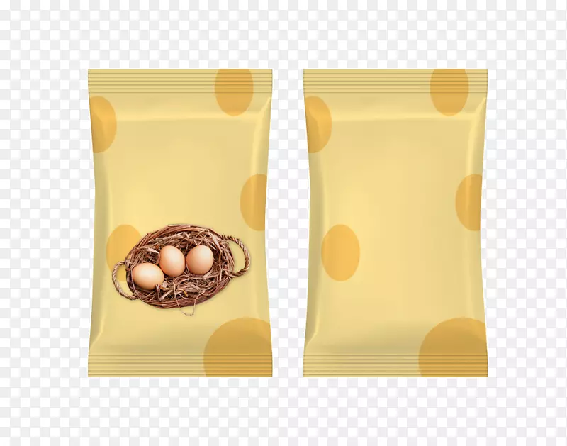 鸡蛋食物黄色包装袋