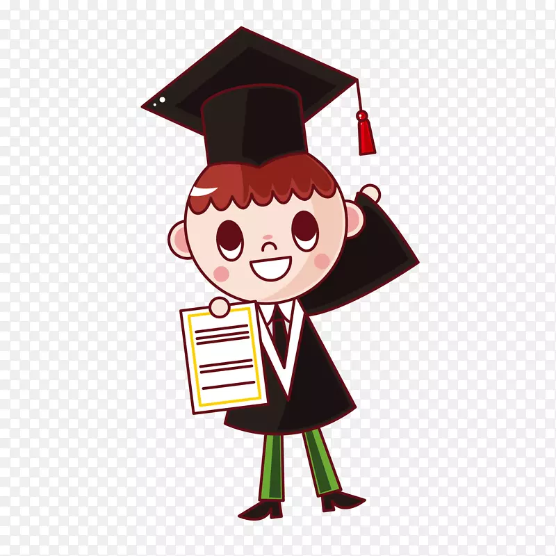 手绘快乐的学生设计